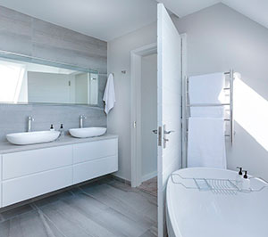 Full bathroom refits are part of our portfolio of services to landlords at Quantum Plus+