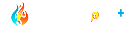 Qauntum Plus logo in white and sideways